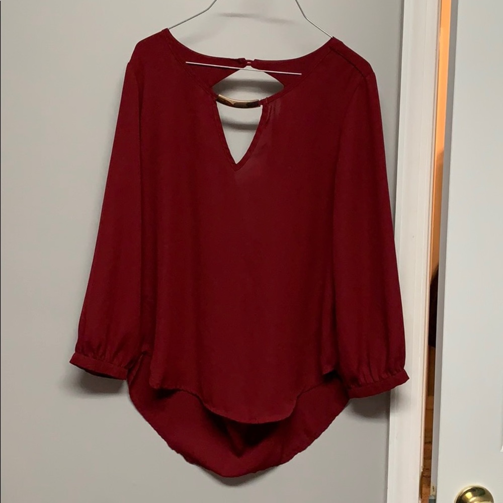 Burgundy Blouse